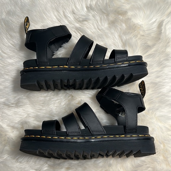 Dr Martens Women's Blaire Hydro Platform Sandals Size 7 Black - Picture 10 of 14